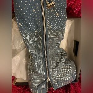 Boots are 50$ size 6 ..Care bear purse 15 $